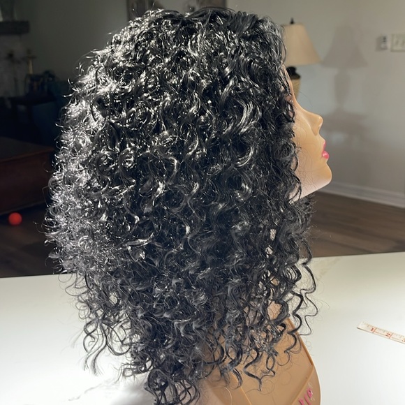 HAIR, 15-16” long, deep waves/loose curls, Afro, Black - Picture 5 of 7